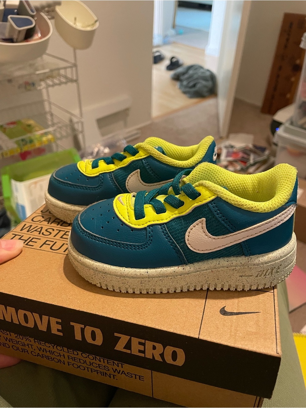 Nike Teal & Neon Yellow Toddler Sneakers